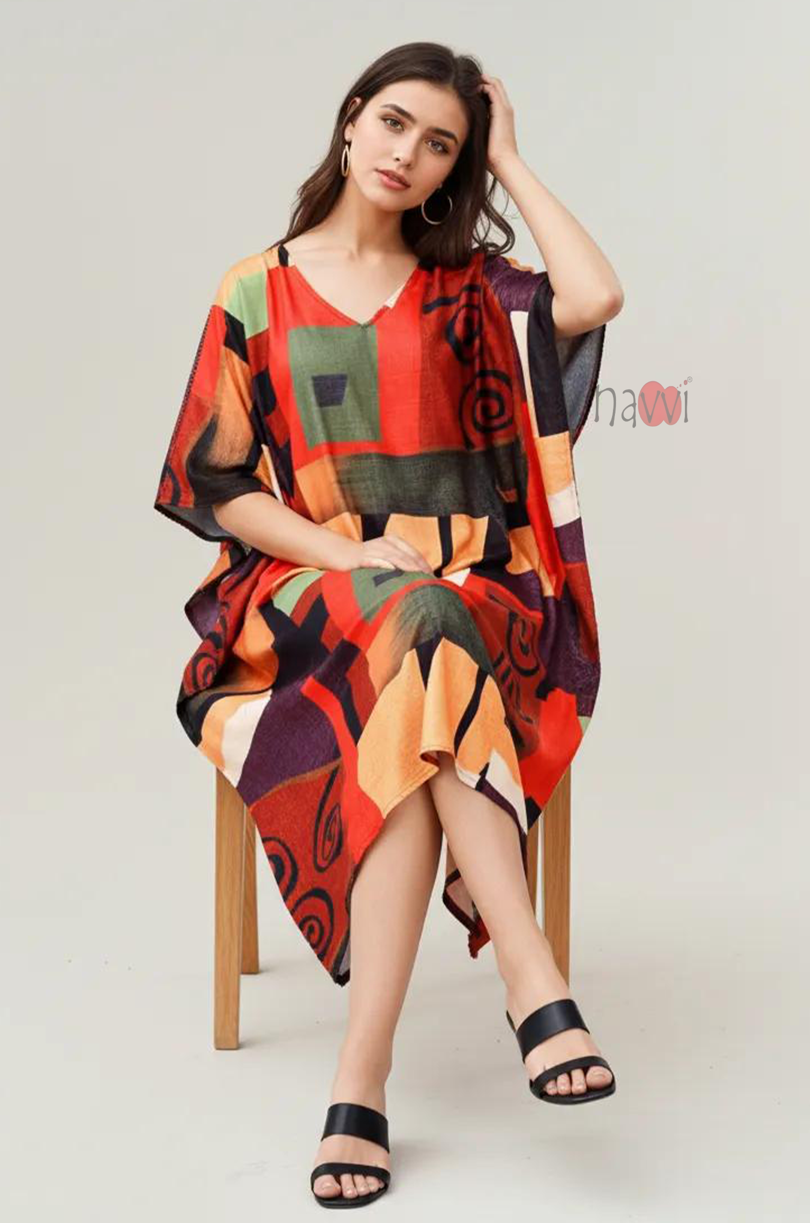 Rayon Printed Multi Color Casual Wear - Navvi.in
