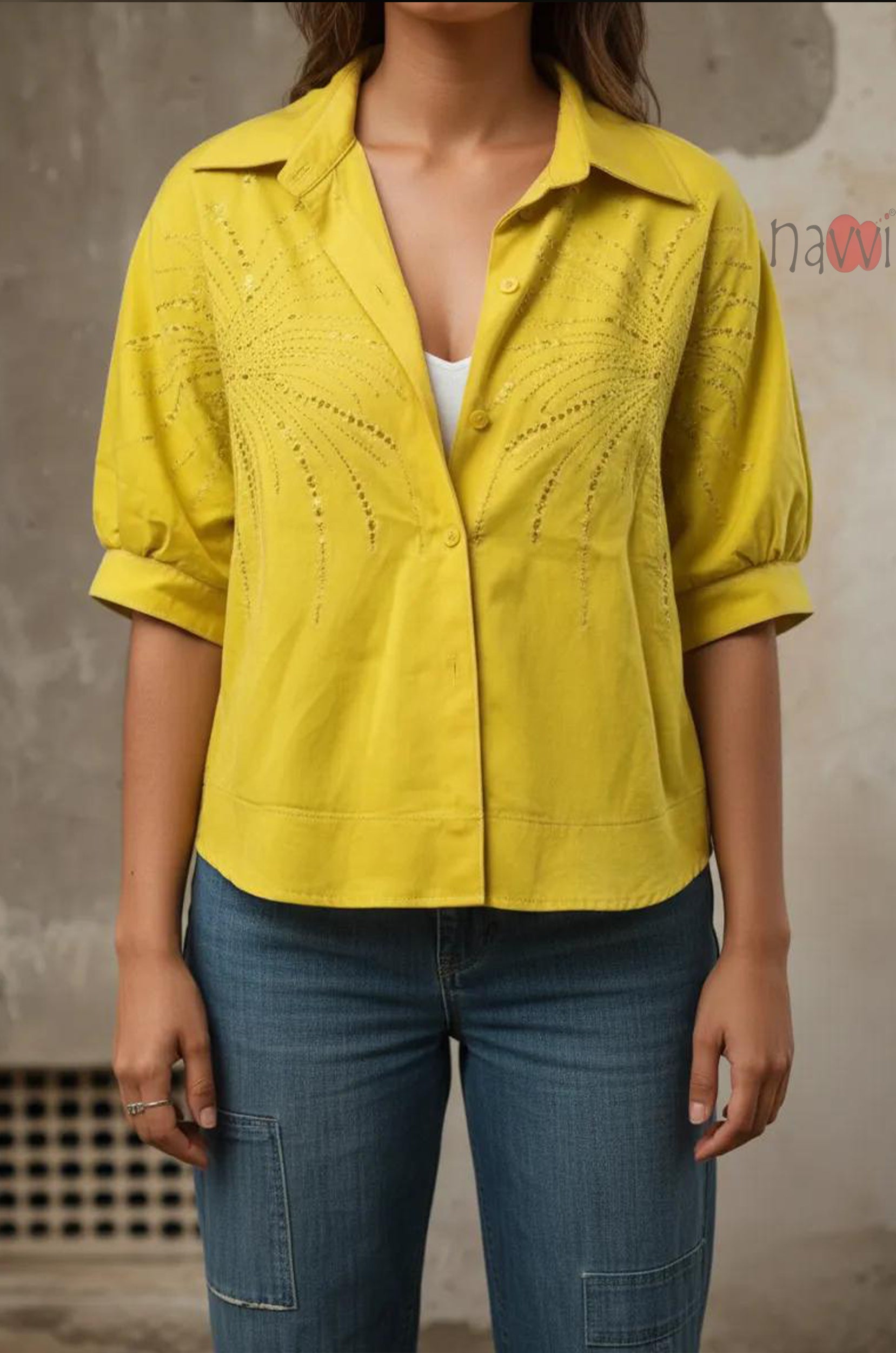 Sunbeam Textured Shirt - Navvi.in