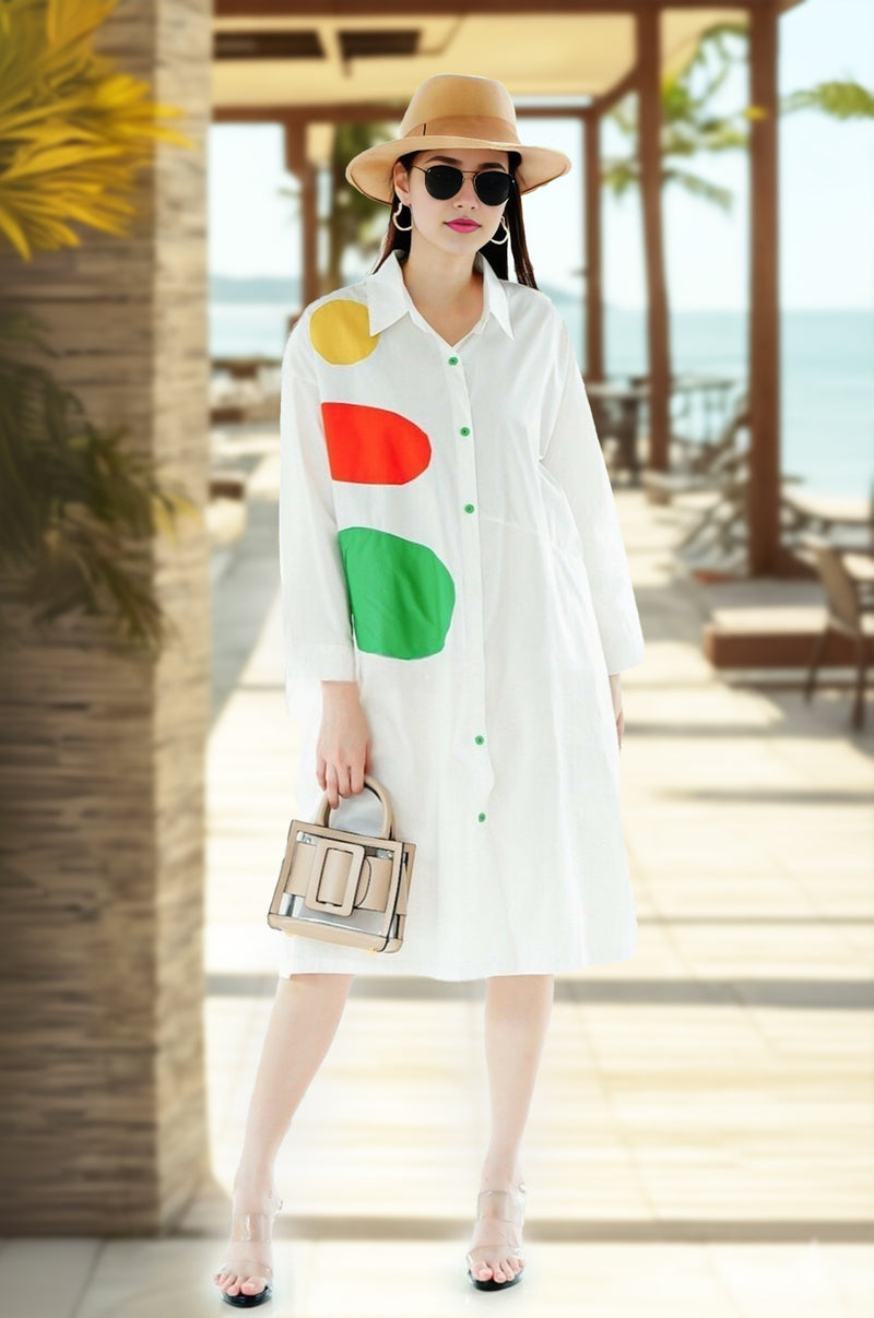 Oversized Shirt Dress with Pockets – Casual Chic Summer Outfit
