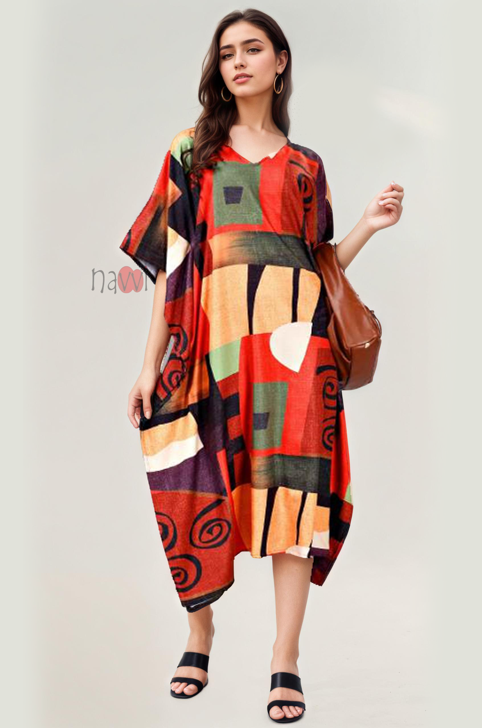 Rayon Printed Multi Color Casual Wear - Navvi.in