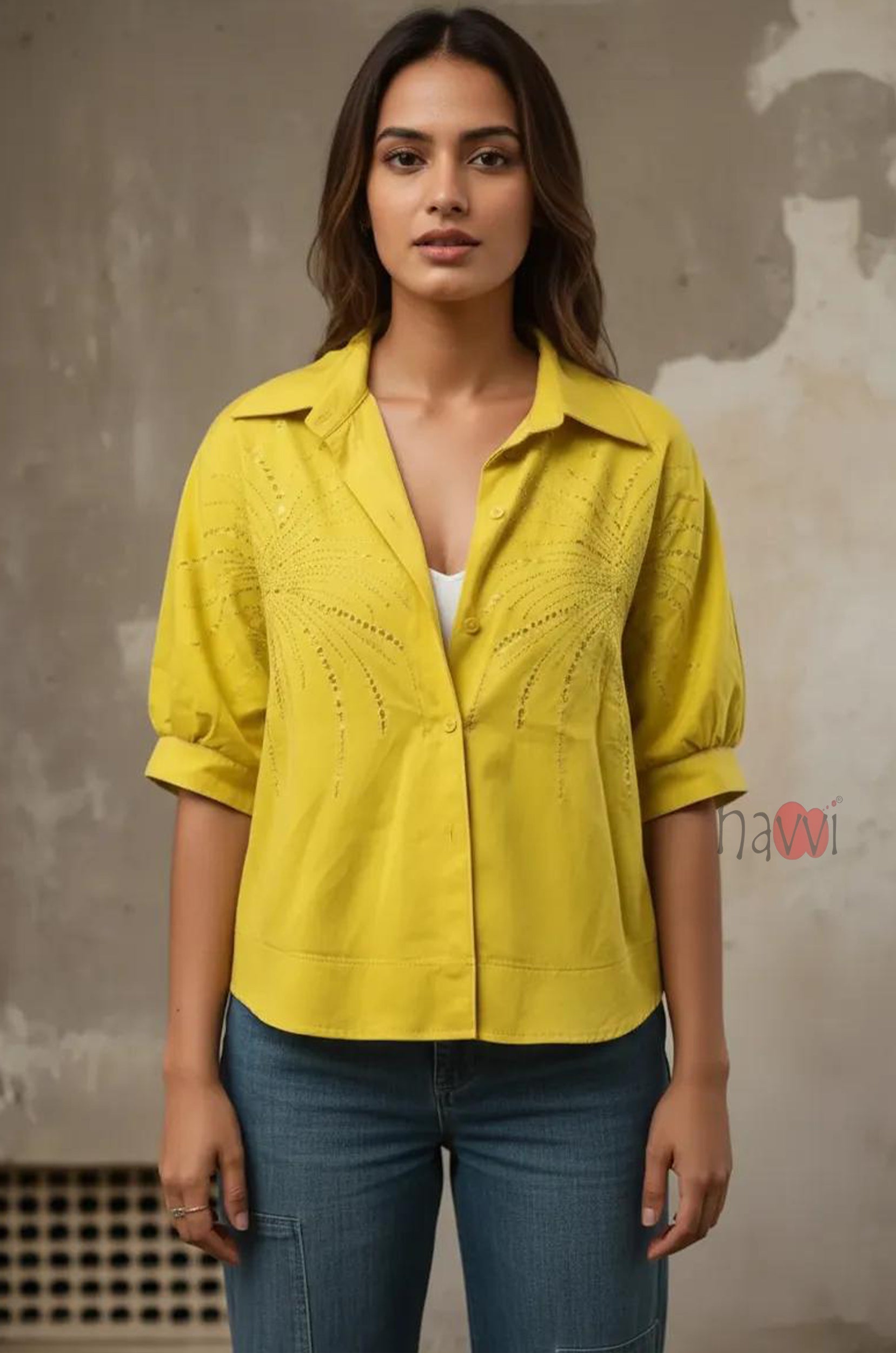 Sunbeam Textured Shirt - Navvi.in