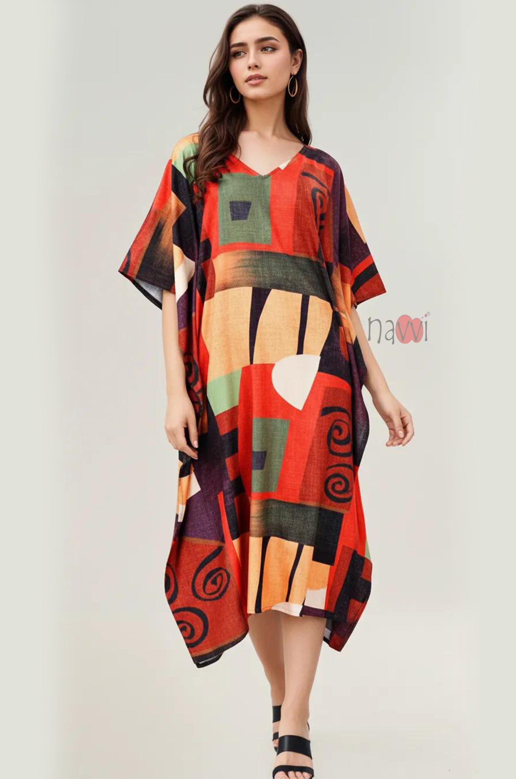 Rayon Printed Multi Color Casual Wear - Navvi.in