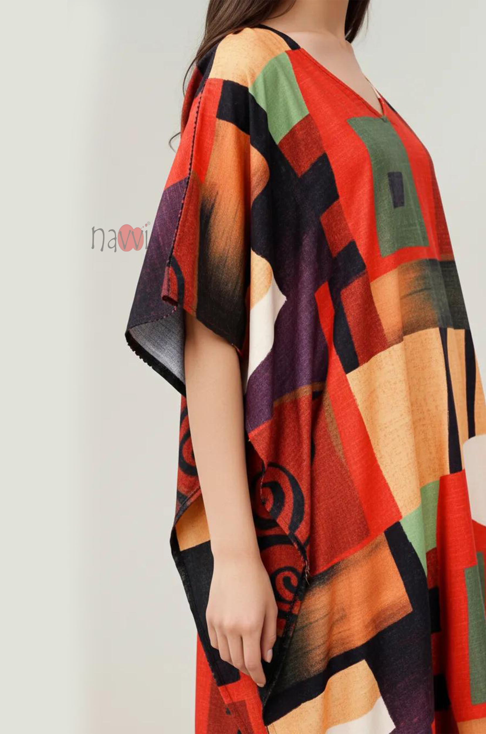 Rayon Printed Multi Color Casual Wear - Navvi.in