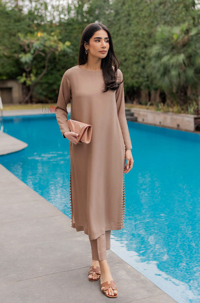 Blush Nude Straight Kurta Pant Set
