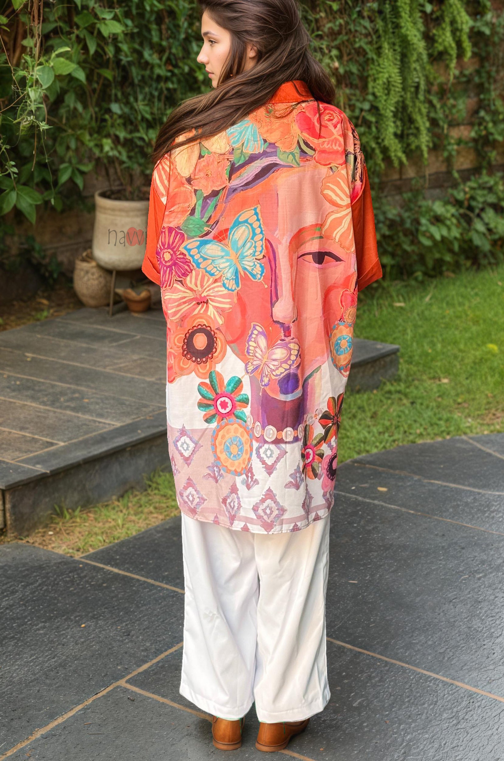 Floral Harmony Cape Shirt