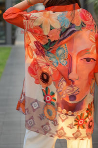 Floral Harmony Cape Shirt