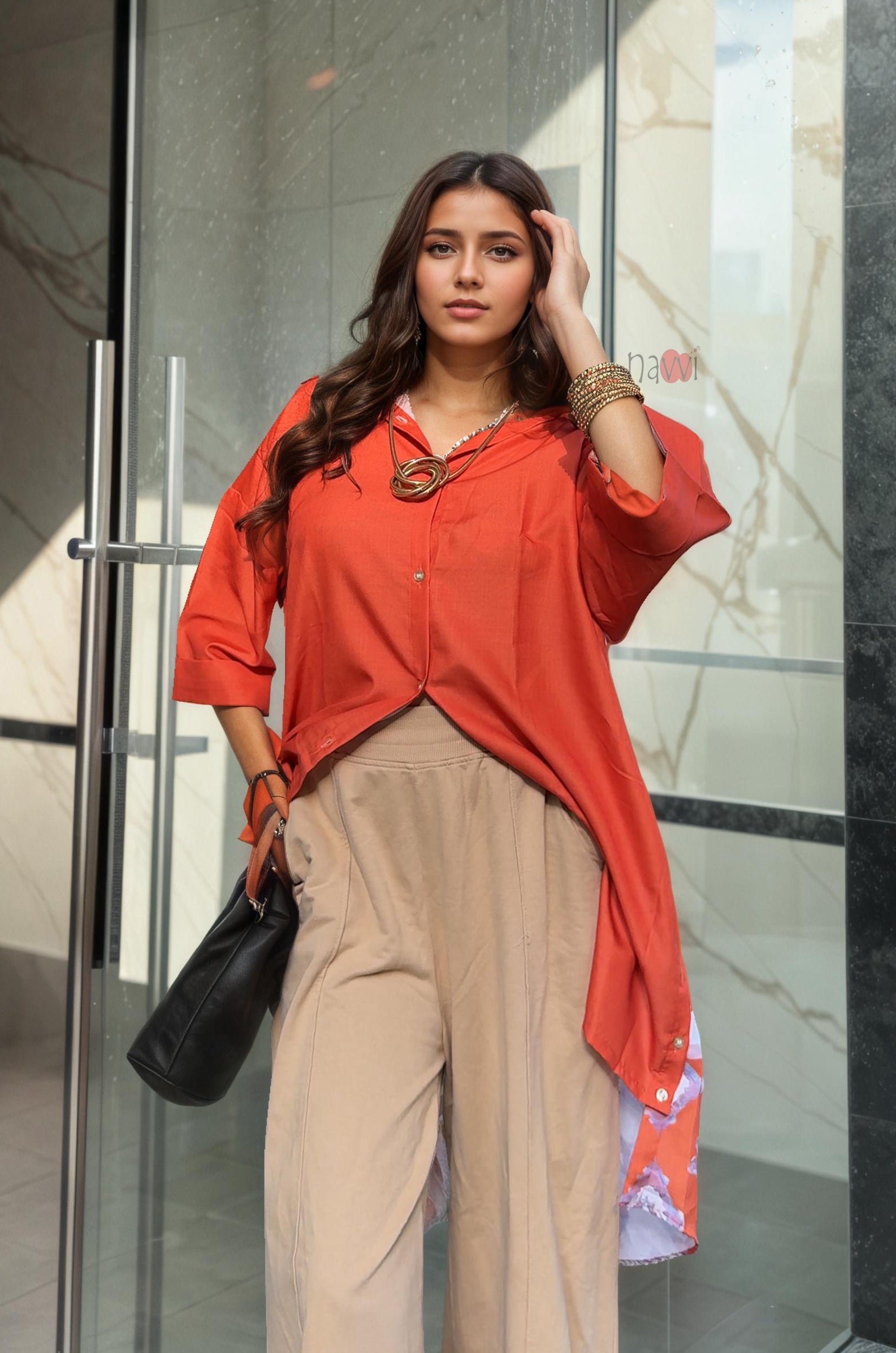 Floral Harmony Cape Shirt