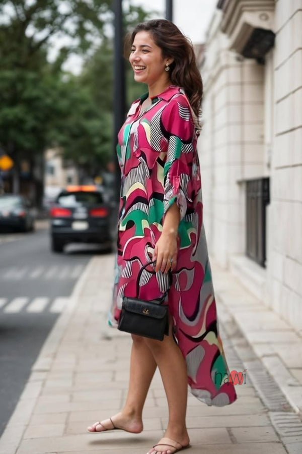 Illuminati Shirt Dress - Navvi.in