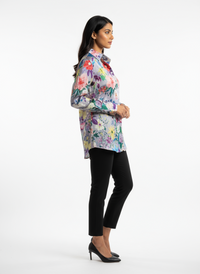 Blue Bloom Button-Down Shirt