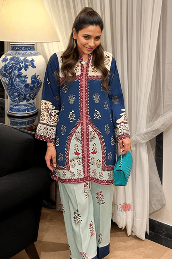 Indira Persian Bloom Co - ord Set - Navvi.in