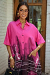 Ink Wash Printed Cotton Blend Shirt Available in 4 Colour - Navvi.in