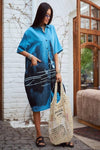 Ink Wash Printed Cotton Blend Shirt Available in 4 Colour - Navvi.in