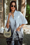 Ink Wash Printed Cotton Blend Shirt Available in 4 Colour - Navvi.in