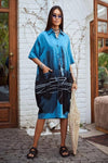 Ink Wash Printed Cotton Blend Shirt Available in 4 Colour - Navvi.in