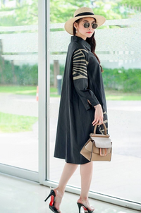 Modern Abstract Pattern Shirt Dress