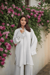 Ivory BSY Crepe Co - Ord Set - Navvi.in