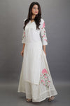 Ivory Hakoba Kurta & Pant Set - Navvi.in