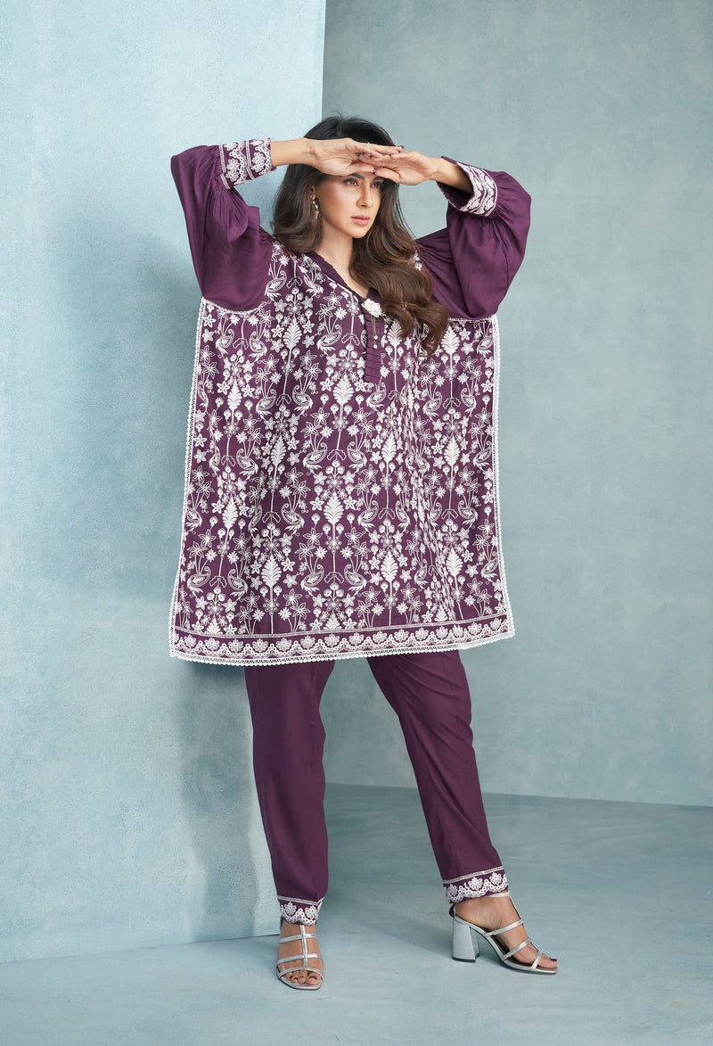 Jaam Embroidered Co - ord Set - Navvi.in