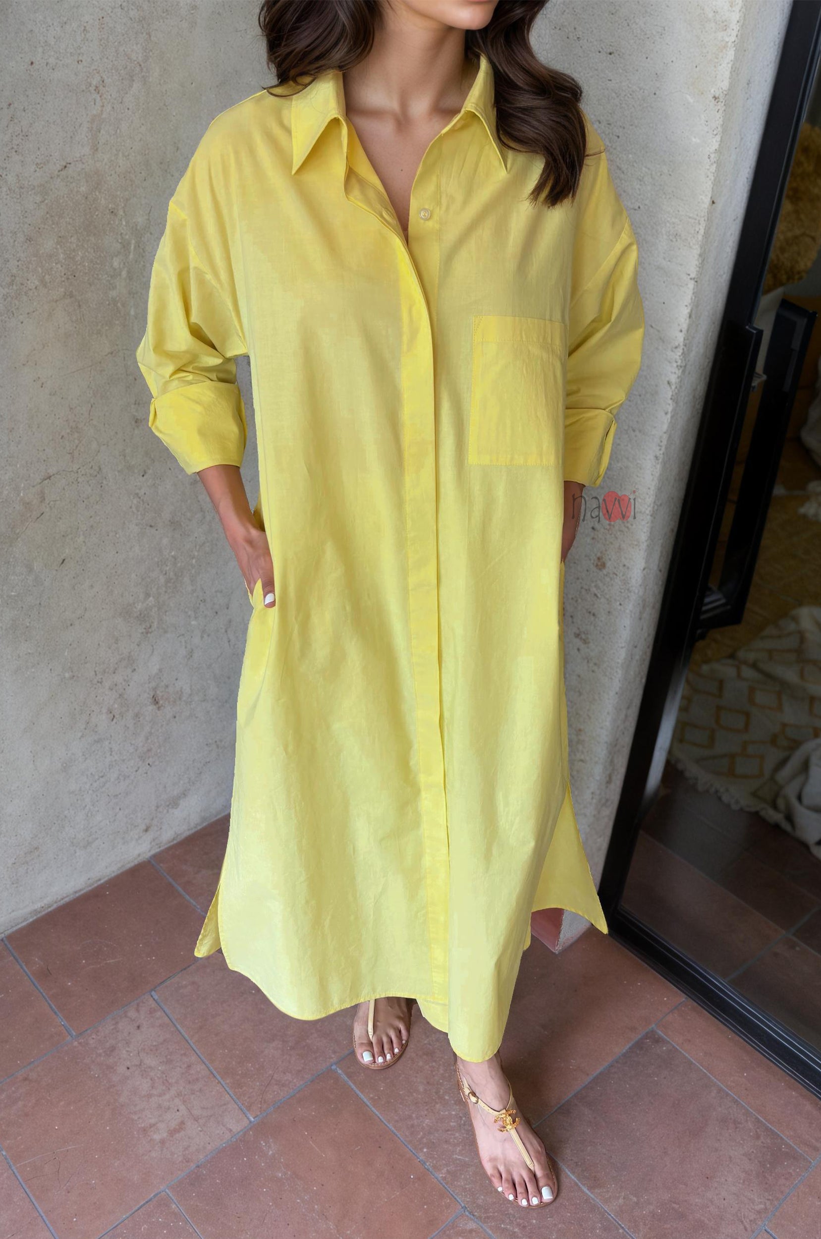Minimal Chic Shirt Dress with Pants