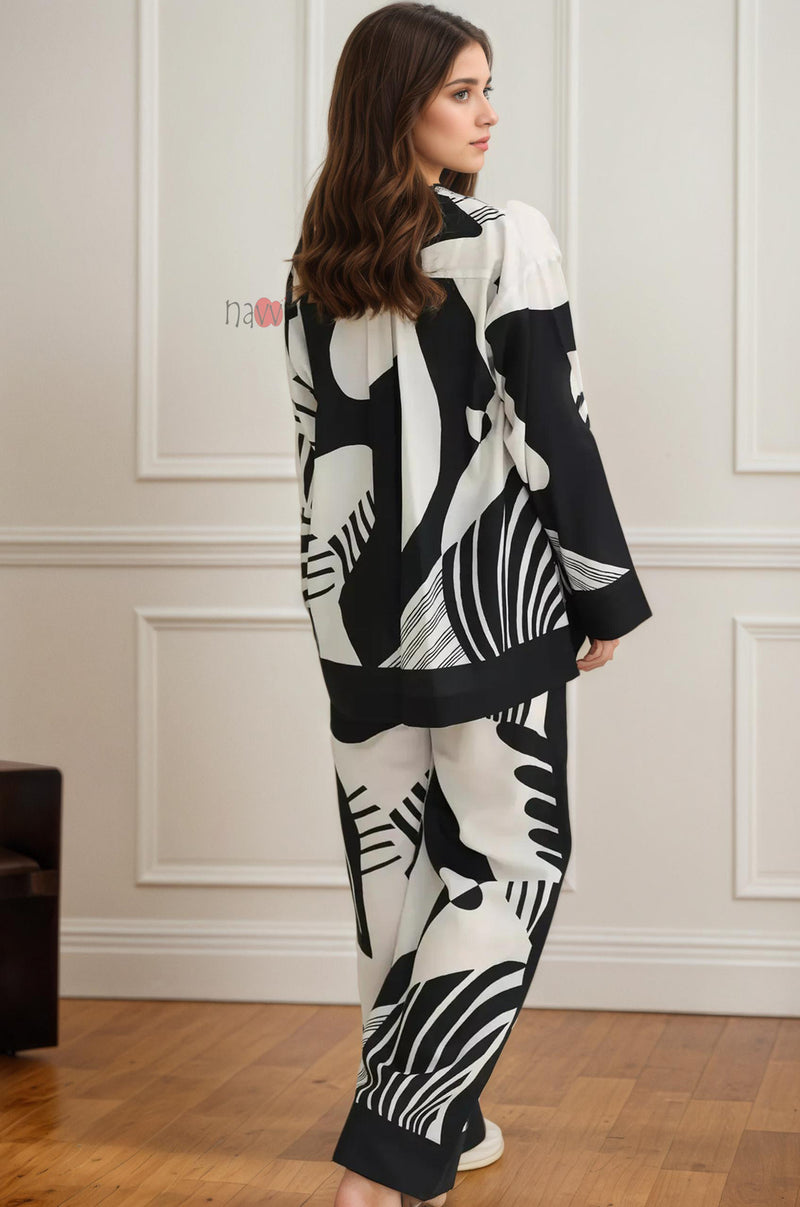 Chic Abstract Pattern Co-Ord Set