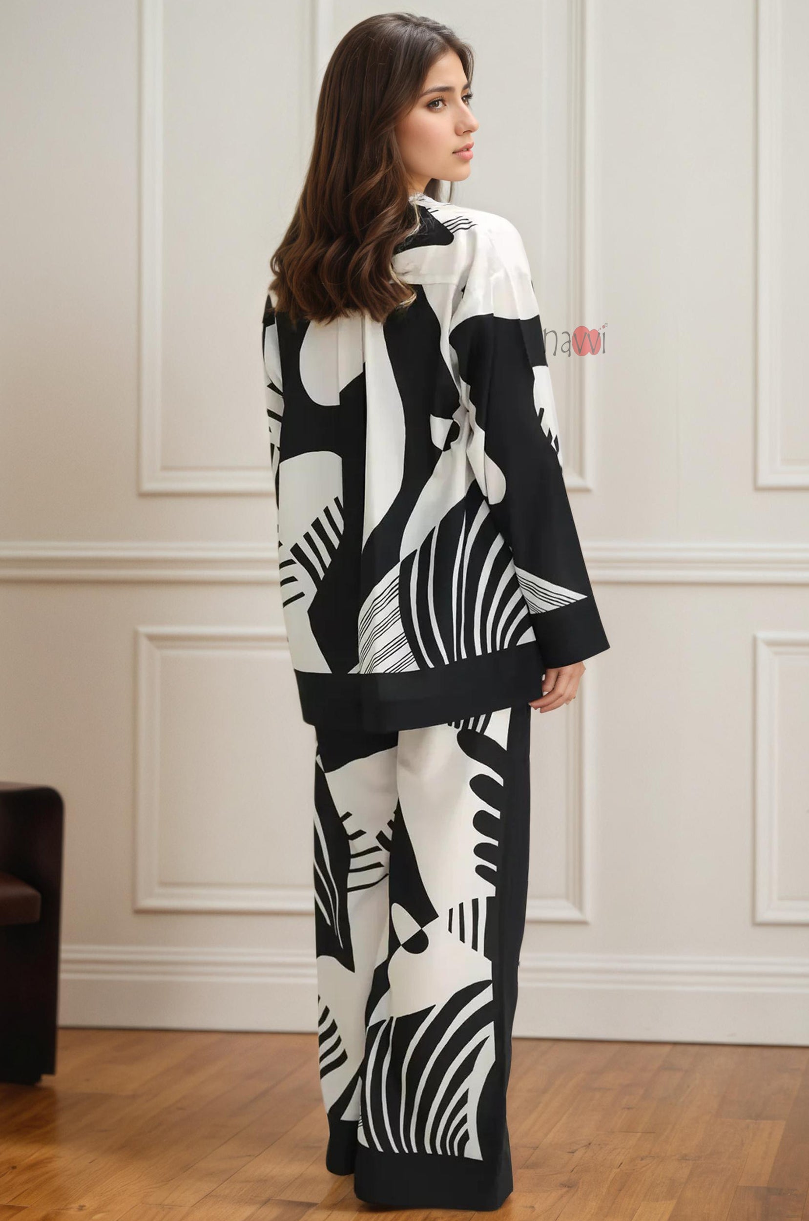 Chic Abstract Pattern Co-Ord Set