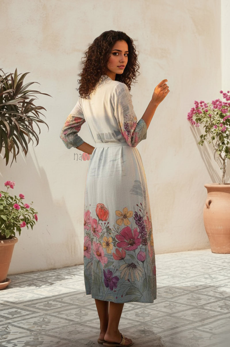 Lilly Bloom Button-Down Midi Shirtdress
