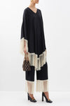 Kaftan Style Co - Ord Set With Fringe - Navvi.in