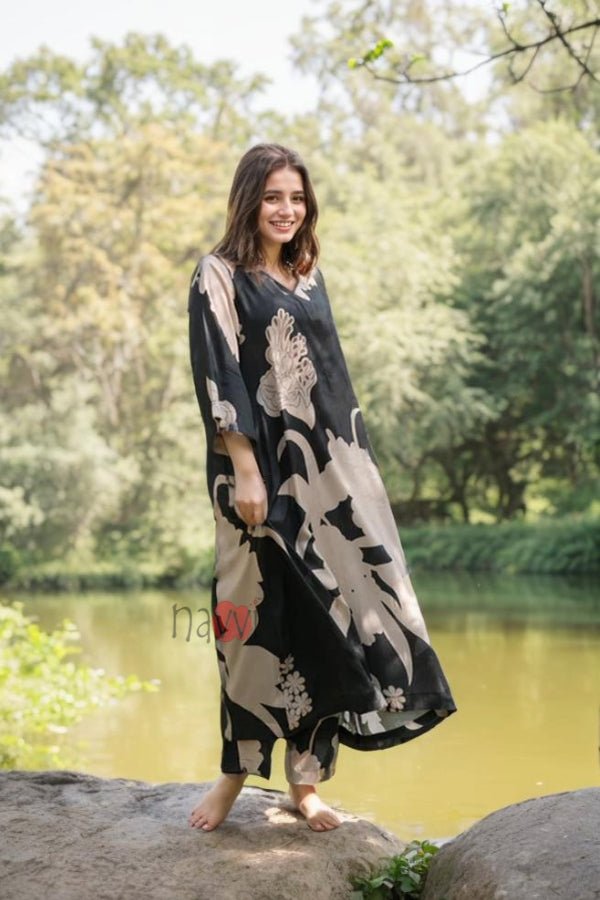 Keenu Cotton Blend Kurta Pant Set - Navvi.in
