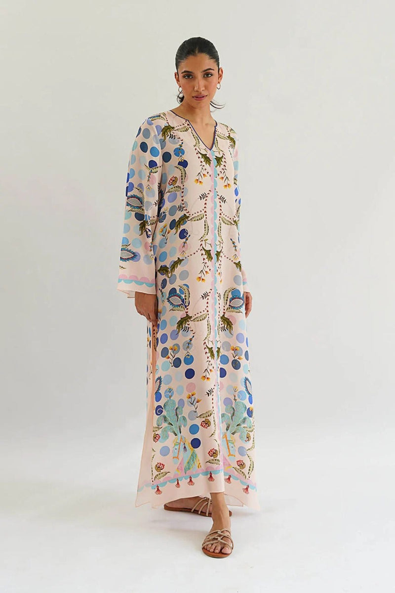 Kimaya Long Side Slit Dress - Navvi.in