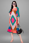 Kimono Sleeves Printed Kaftan - Navvi.in