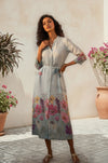 Lilly Bloom Button-Down Midi Shirtdress
