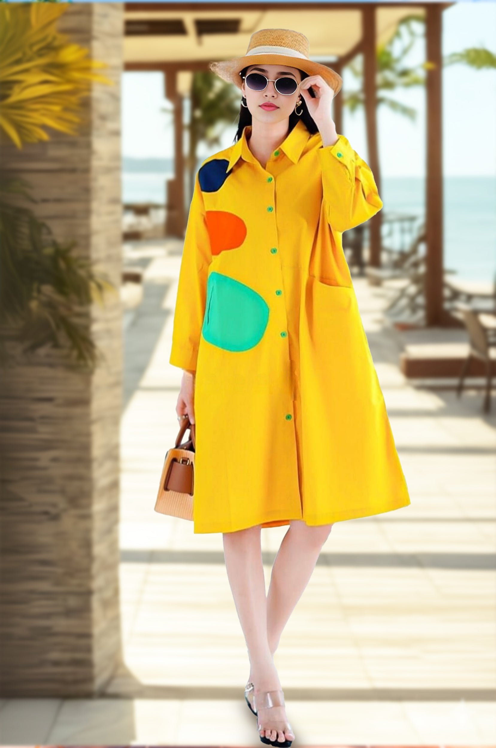 Oversized Shirt Dress with Pockets – Casual Chic Summer Outfit