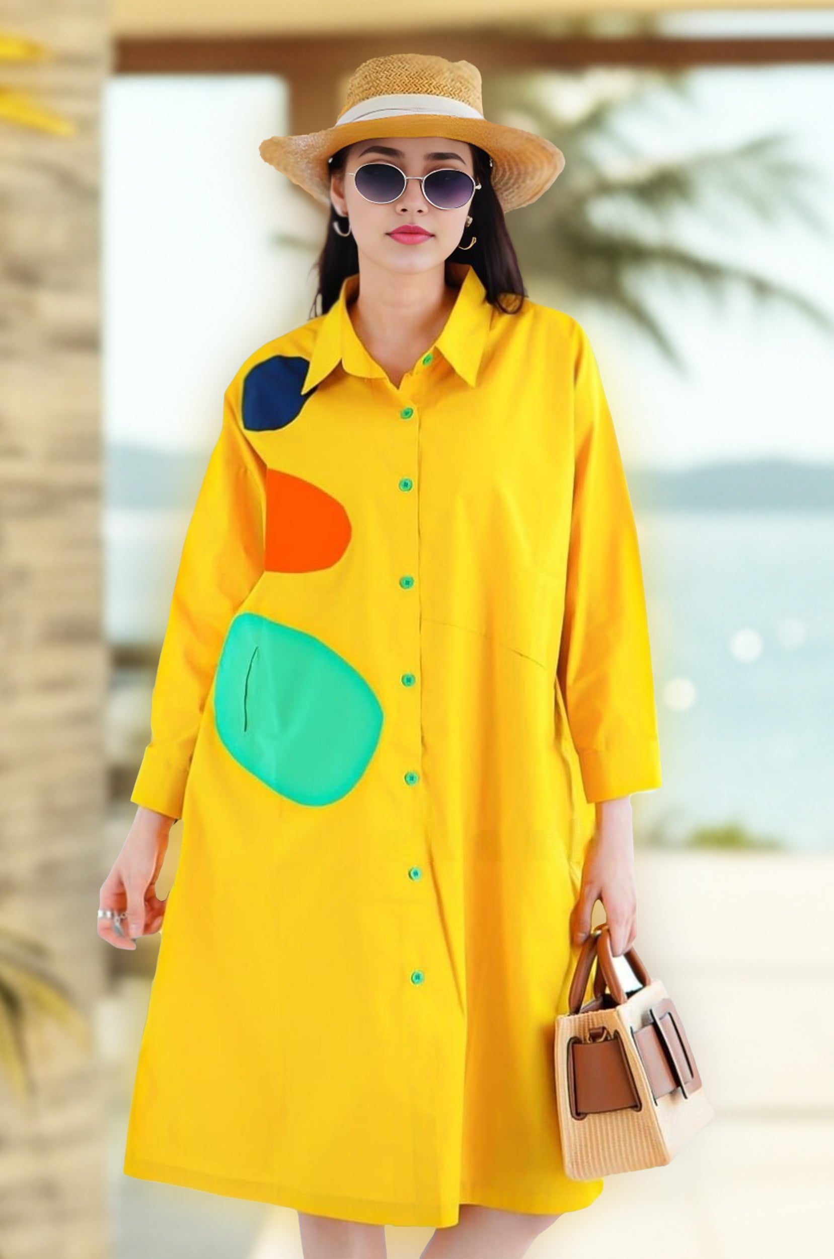 Oversized Shirt Dress with Pockets – Casual Chic Summer Outfit