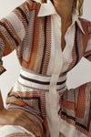Korean Long Check Shirt Style Dress - Navvi.in
