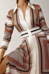 Korean Long Check Shirt Style Dress - Navvi.in