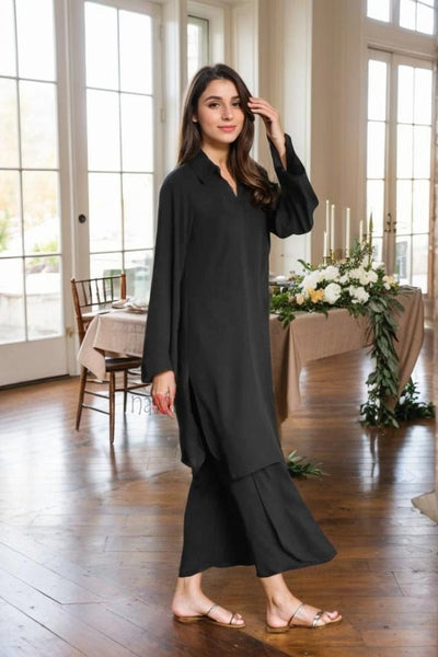 Korean Overlapping Co - Ord Set - Navvi.in