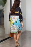 Bold Letter Print Fashion shirt Dress