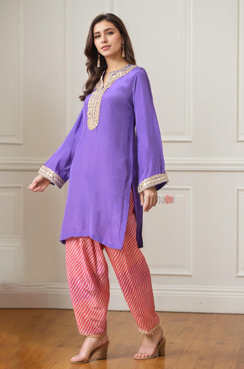 Vibrant Festive Embellished Pathani Salwar