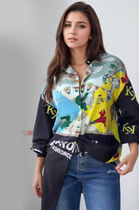 Bold Letter Print Fashion shirt Dress