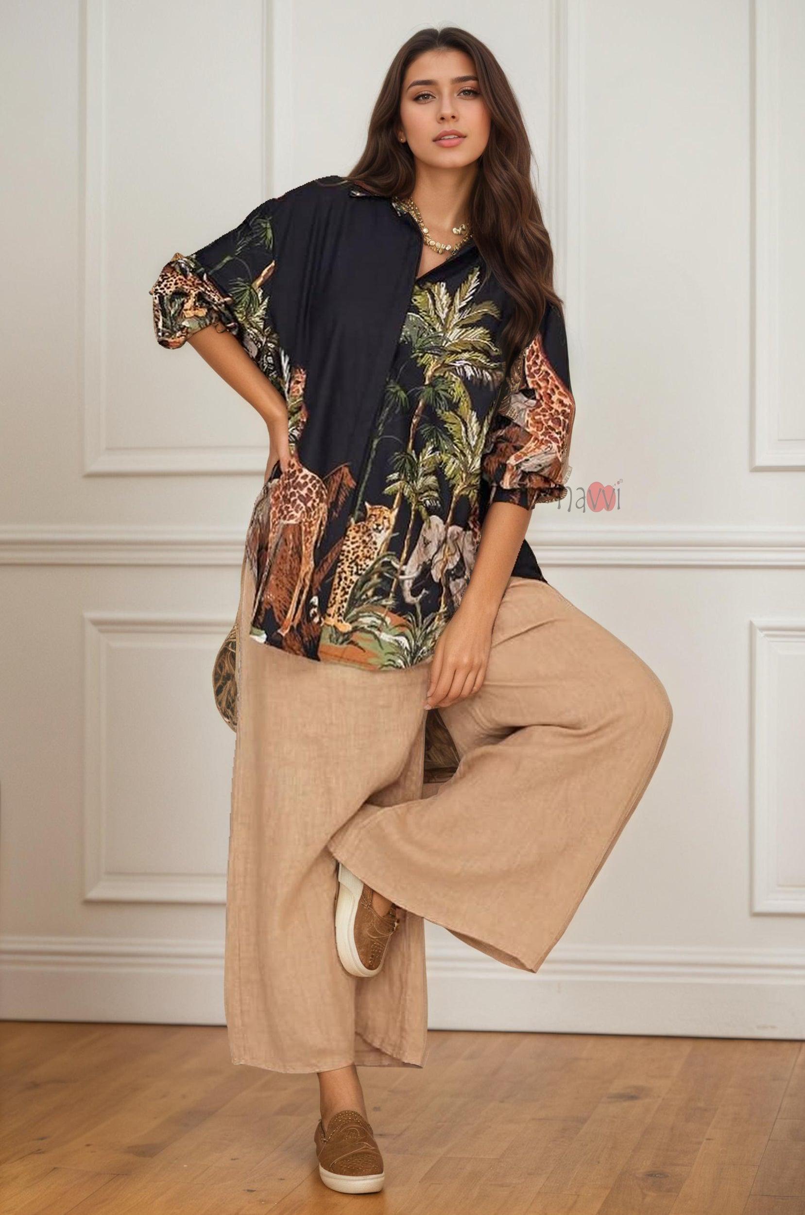 Boho Safari Print Shirt