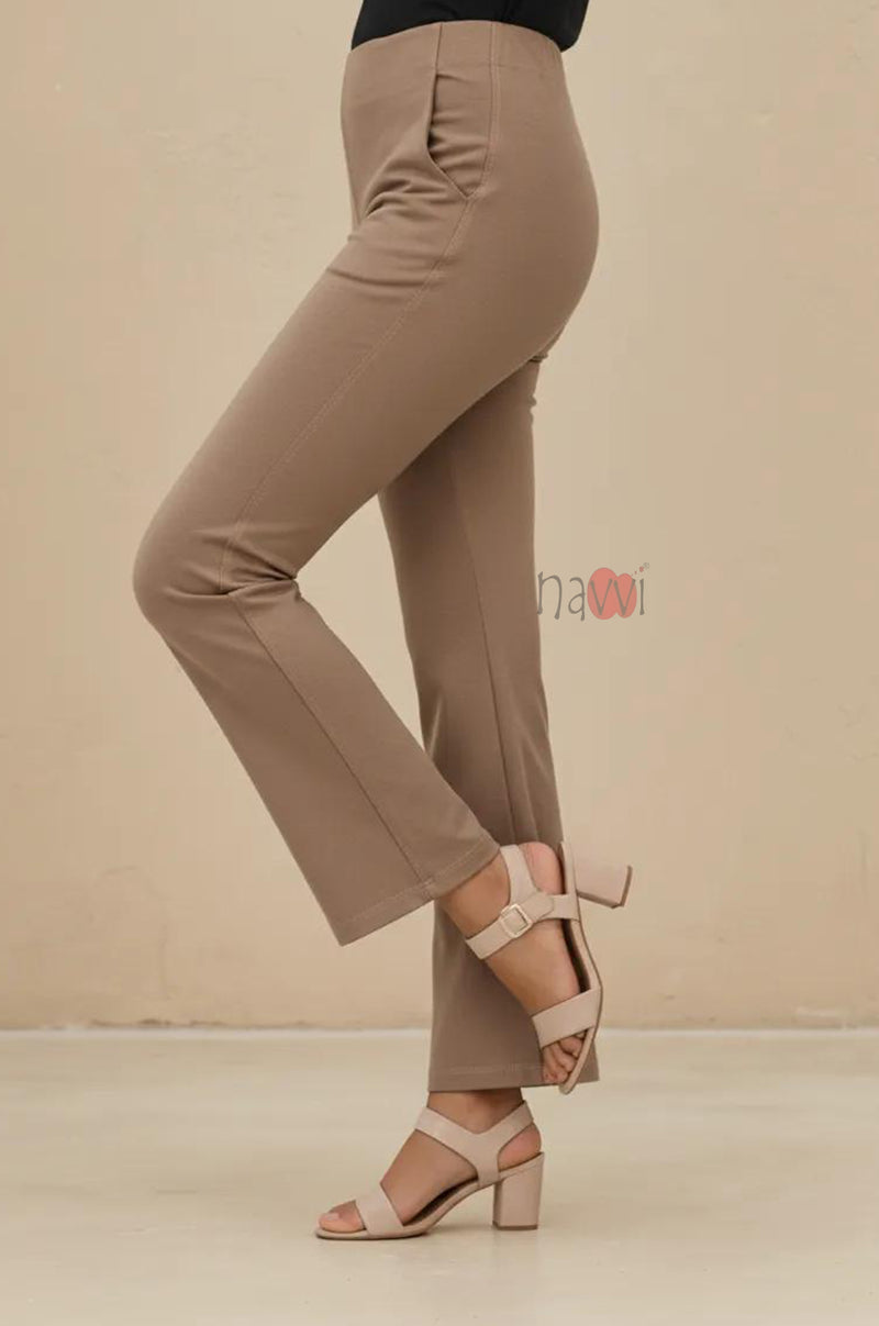 Chic Straight Leg Work Pants - Navvi.in