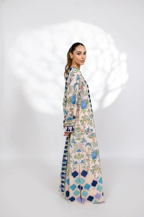 Lamia Korean Printed Maxi Dress - Navvi.in