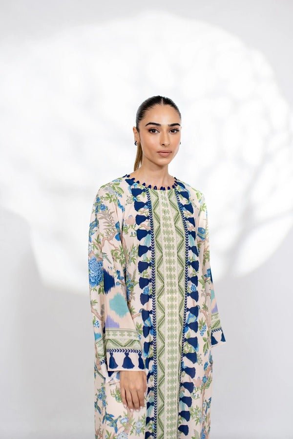 Lamia Korean Printed Maxi Dress - Navvi.in