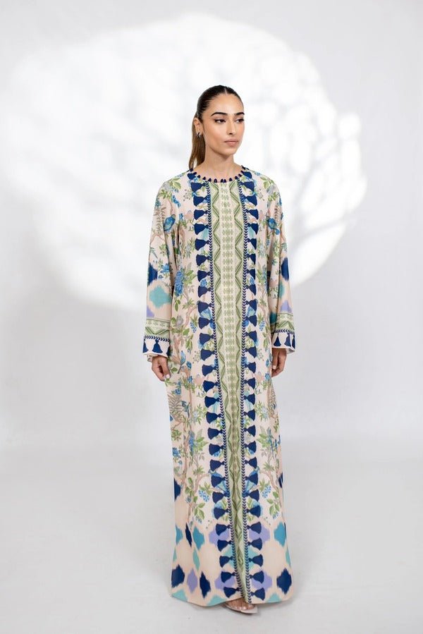 Lamia Korean Printed Maxi Dress - Navvi.in