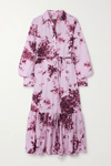 Lavender Printed One Piece Dress - Navvi.in