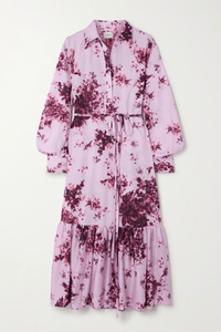 Lavender Printed One Piece Dress - Navvi.in