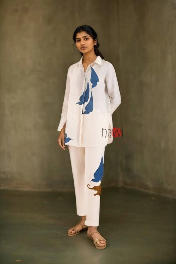 Linen Slub Co - ord Set - Navvi.in