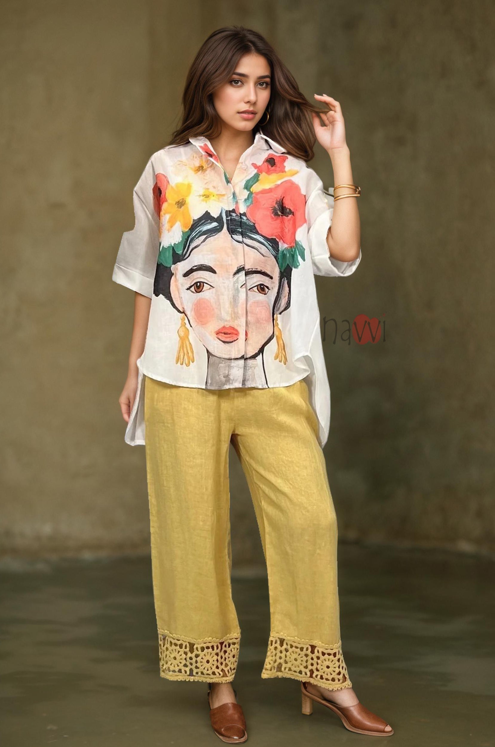 Frida Bloom Artistic Shirt