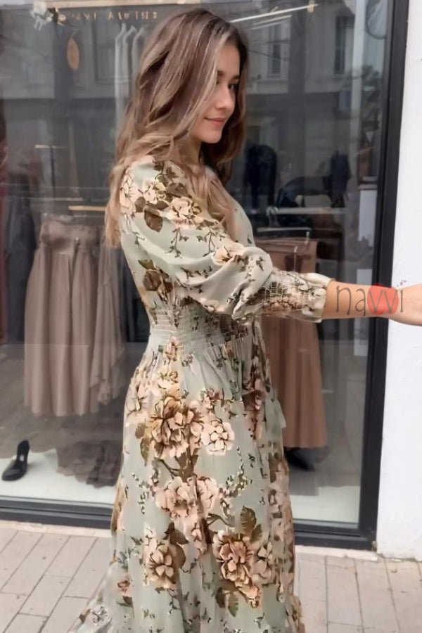 Long Floral Maxi Dress - Navvi.in