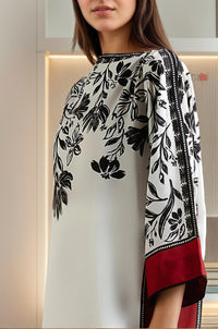 Elegant Contrast Floral Long Dress for Women